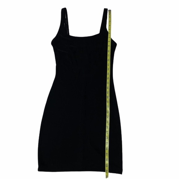 CARABELLA Collection Solid Black Sleeveless Strappy Back Mini Bodycon Dress - Picture 7 of 14